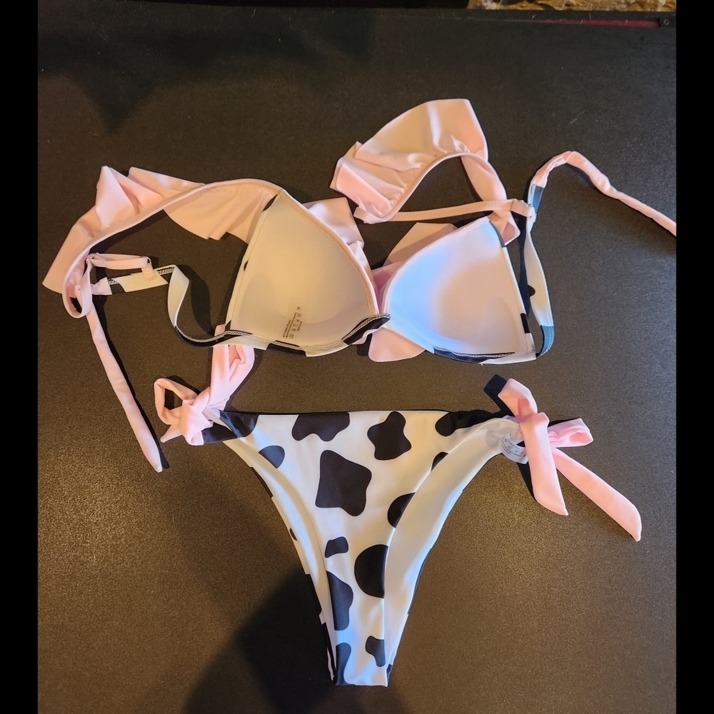 Unbranded Cow Print Bikini Set Sz M - Picture 4 of 4